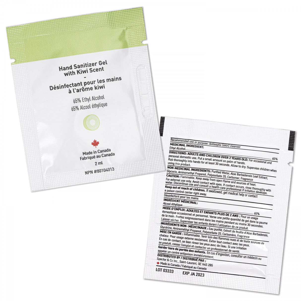 With Kiwi Scent And Large Customizable Sleeve 0 07 Fl Oz / 2 Ml Per Packet