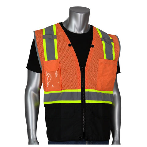 Two-Tone 11 Pocket Tech-Ready Mesh Surveyors Vest