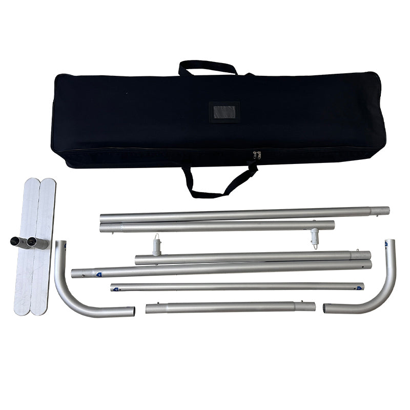 Tradeshow Booth Package Sleek, 3'wide Skinny EuroFit Wall Display + PREMIUM 6' Sublimated Tablecloth