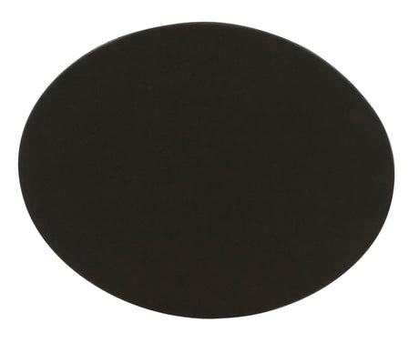 Oval Shaped single coaster black, Thick European Bonded Leather - no backing