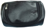 Small Cosmetic bag black, nylon and simuleather