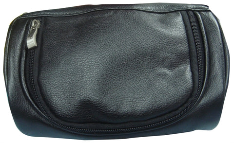 Small Cosmetic bag black, nylon and simuleather