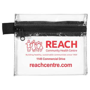 "Tag-a-Long" 7 Piece First Aid Kit Components inserted into Zipper Pouch