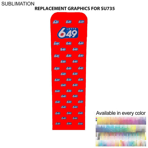 Replacement Full Color Graphics Double Sided for 2'W x 90