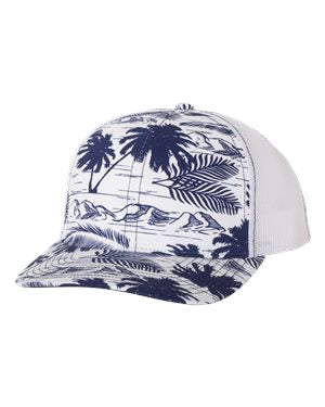 000458 Richardson® Patterned Snapback Trucker Cap