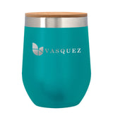 12 Oz. Vinay Stemless Wine Glass With Bamboo Lid