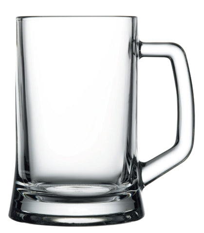 Mainz 22oz heavy base clear glass handled mug
