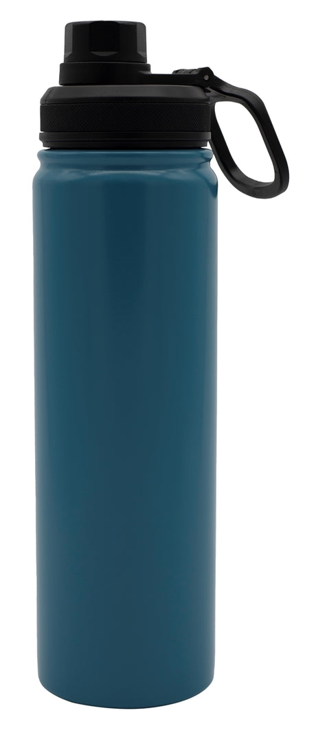 Lucania 24oz double wall stainless steel vacuum bottle matte blue