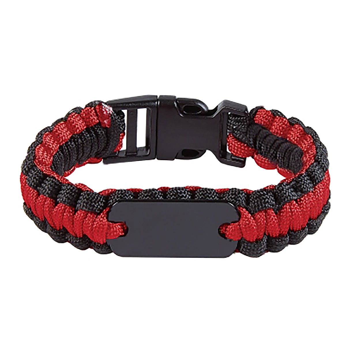 Paracord Bracelet With Metal Plate