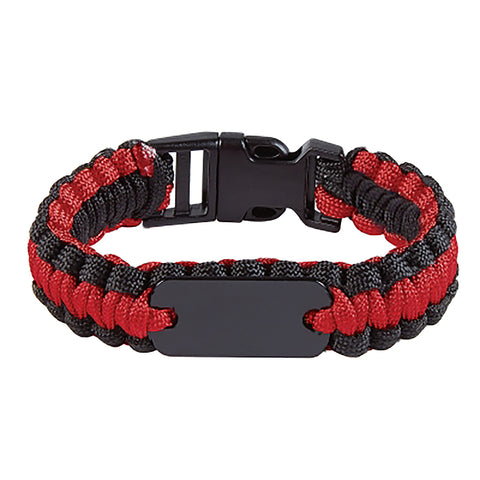 Paracord Bracelet With Metal Plate