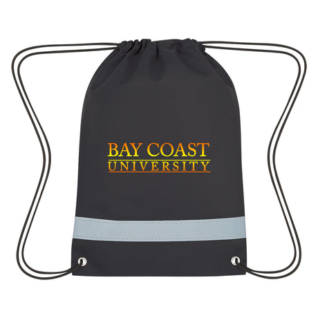 Lil' Bit Reflective Non-woven Drawstring Bag