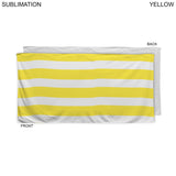 48 Hr Quick Ship - Cabana Stripe Sublimated, Absorbent Microfiber Dri-Lite Terry Beach Towel, 30x60