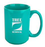 Jumbo 15oz aqua ceramic mug