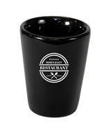 Bijou 2oz glossy ceramic shot glass black