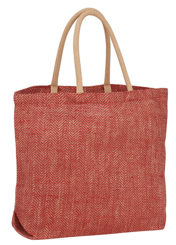 Herringbone Jute Tote