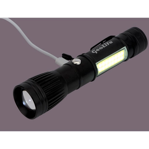 Channel LED / COB Rechargeable Flashlight
