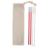 2- Pack Park Avenue Stainless Straw Kit With Cotton Pouch