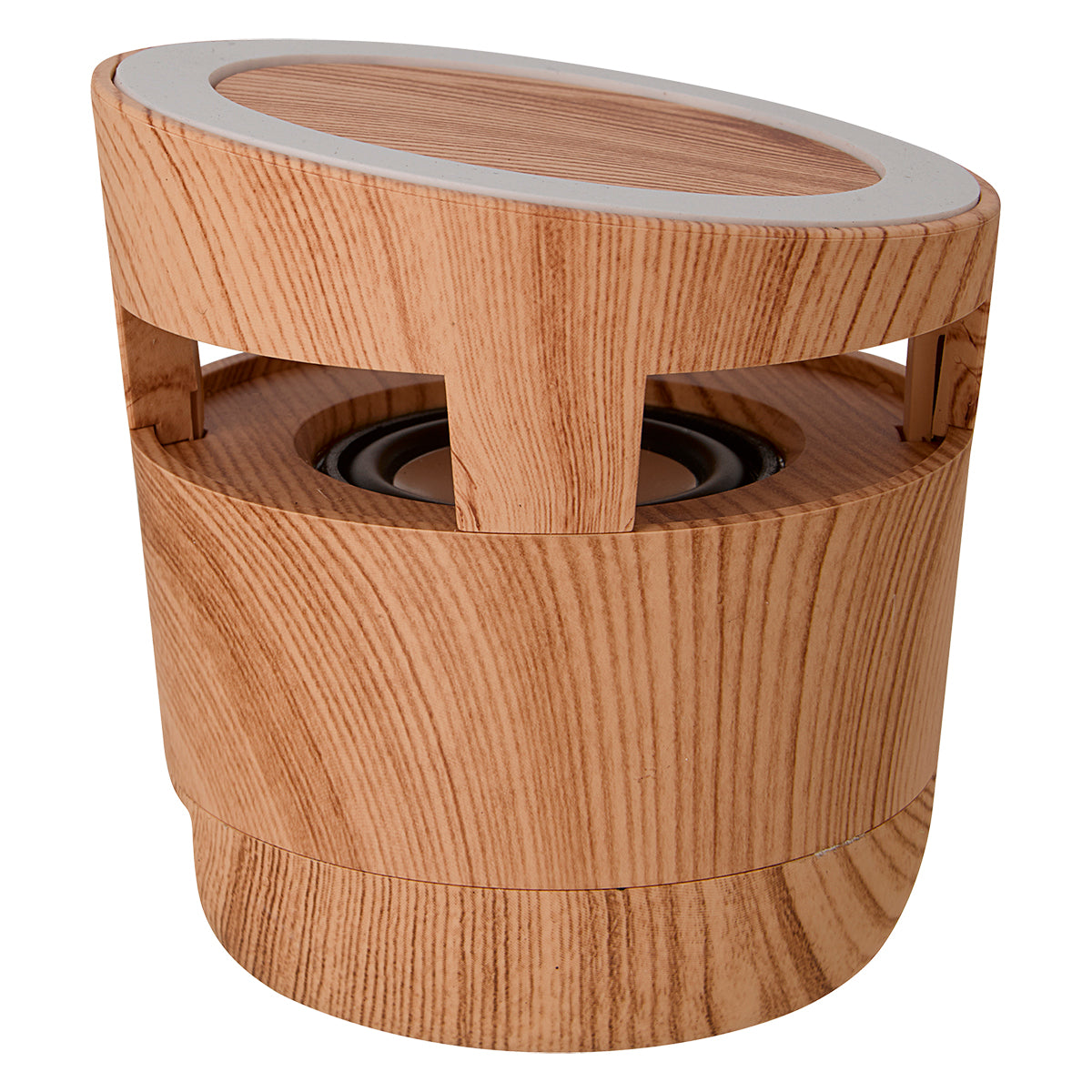 Woodgrain Wireless Charging Pad And Speaker