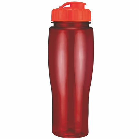 24 Oz. Contour Translucent Bottle w/ Flip Top Lid