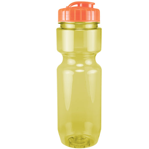 22 Oz. Translucent Bike Bottle w/ Flip Top Lid