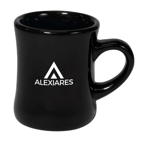 Classic Diner 10oz black ceramic mug