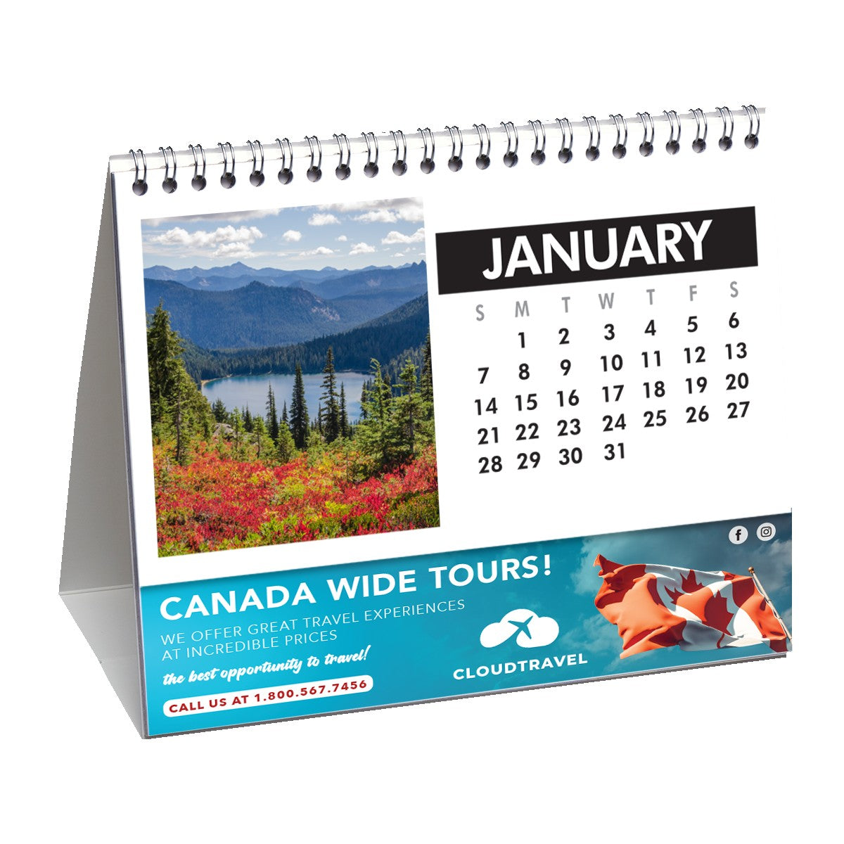 Paper Desk Flip Calendars - CUSTOM
