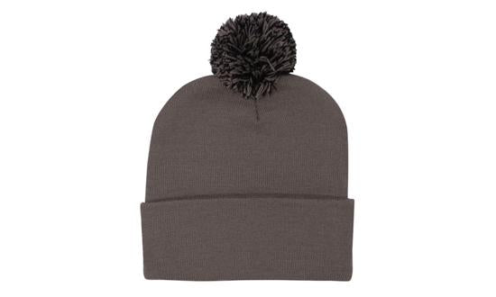000968 Acrylic Toque Beanie w/Pom Pom