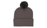 000968 Acrylic Toque Beanie w/Pom Pom