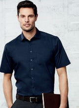 Men's Monaco Short Sleeve French Style Cotton Stretch Shirt