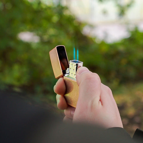 Matte Zippo® Lighter & Double Butane Insert Gift Set