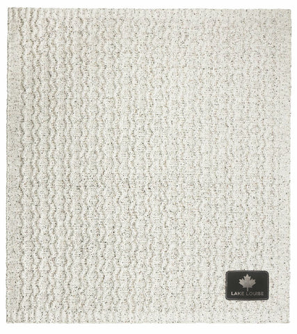 48 Hr Quick Ship - Heather Cable Knit Chenille Blanket, 50x60, with Lasered logo patch