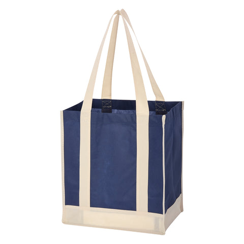 000440 Non-woven Two-tone Shopper Tote Bag