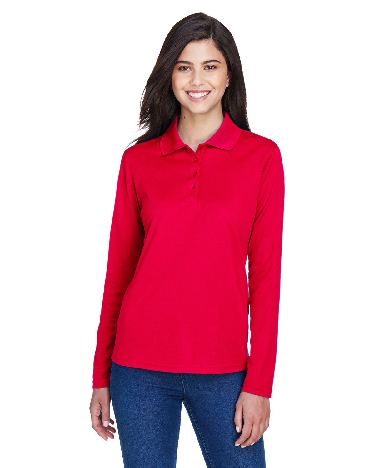 000156 CORE 365 Ladies' Pinnacle Performance Long-Sleeve Piqué Polo