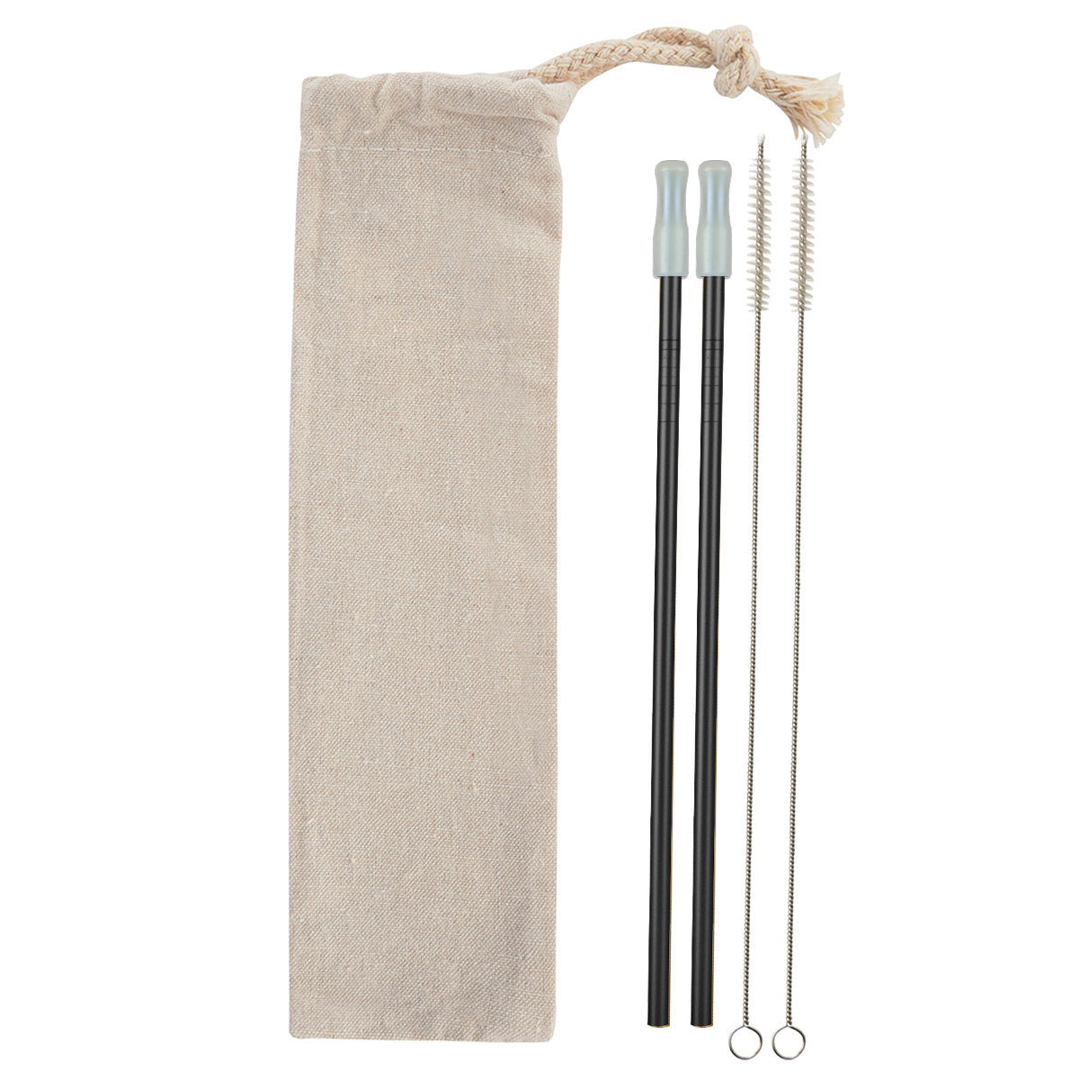 2- Pack Park Avenue Stainless Straw Kit With Cotton Pouch