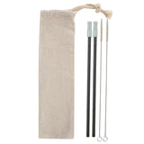 2- Pack Park Avenue Stainless Straw Kit With Cotton Pouch