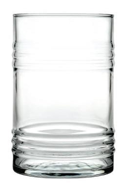 Tin-Can 16oz clear glass tumbler