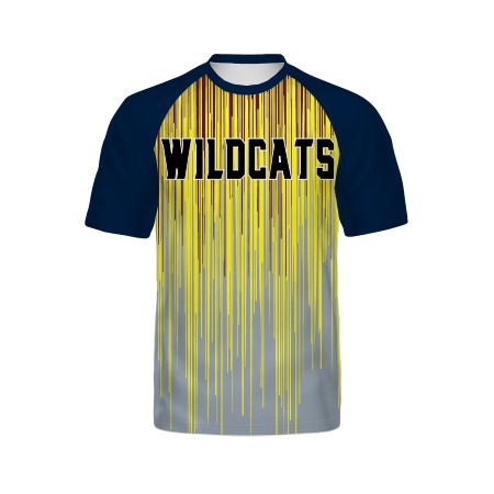Holloway Youth Navy Blue Sleeve Freestyle Semi-Sublimated Raglan Tee