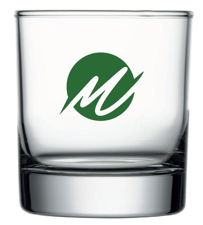 ~Chesapeake Old Fashioned 10.5oz heavy sham clear glass S/2 in Mystique black gift box