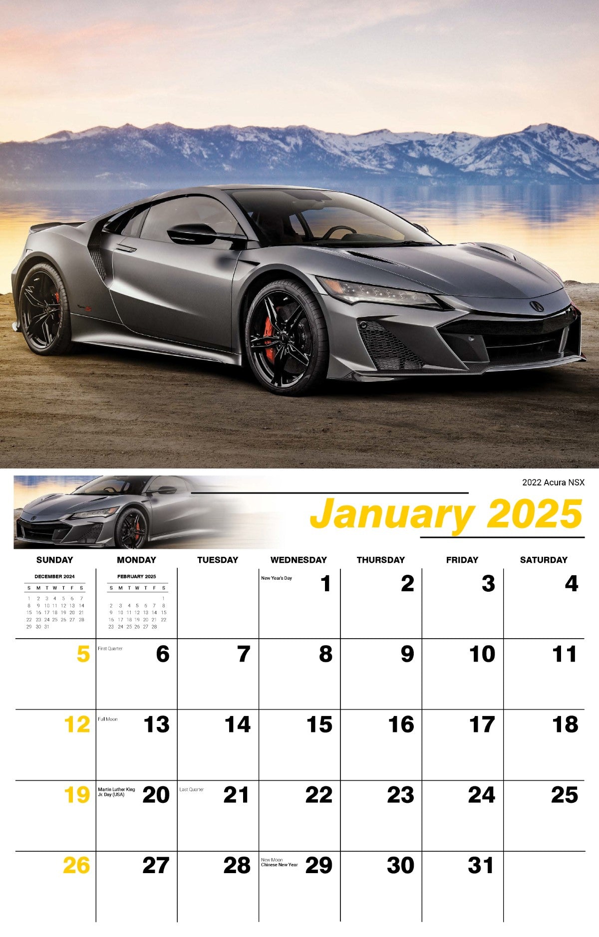 Galleria Wall Calendar 2025 Exotic Cars Eng.