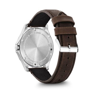 Alliance Silver Dial Watch w/Brown Leather Strap