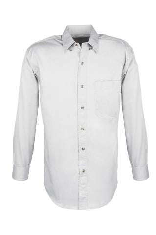 MEN EASY CARE COTTON BLEND DRESS SHIRTS Long Sleeve(White) ( S-4XL)