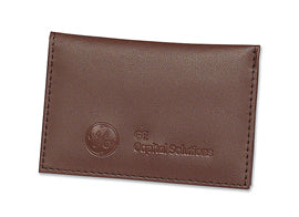 Traditional Business Card Holder brown simuleather