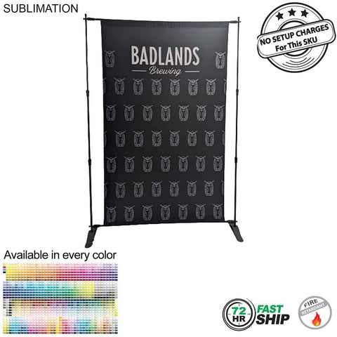 72hr Fast Ship - 5' Exhibitor Expanding Display Kit, Media Wall, Backdrop, with Full Color Graphics