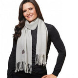 Herringbone Lambswool Scarf (Embroidery)