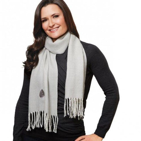 Herringbone Lambswool Scarf (Embroidery)