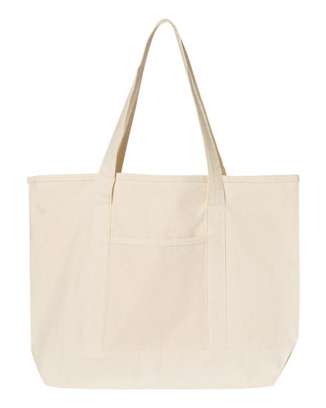 Q-Tees 34.6L Large Canvas Deluxe Tote Bag