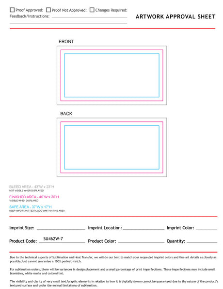 Absorbent Microfiber Dri-Lite Terry Pool Towel, 20x40, Sublimated Edge to Edge 2 sides