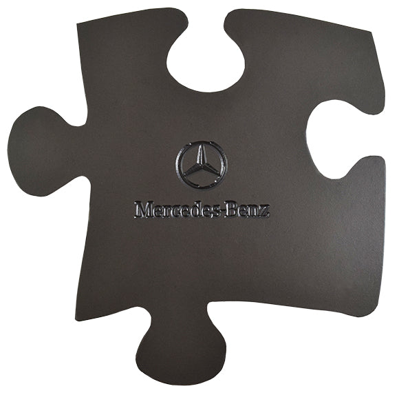 European Thick puzzle shape single coaster black leather