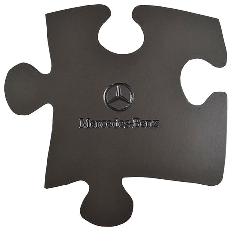 European Thick puzzle shape single coaster black leather