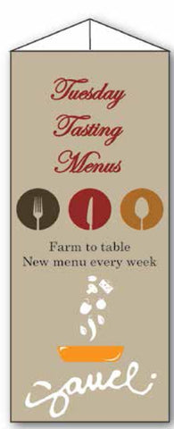 Three Sided Table Tent Menu